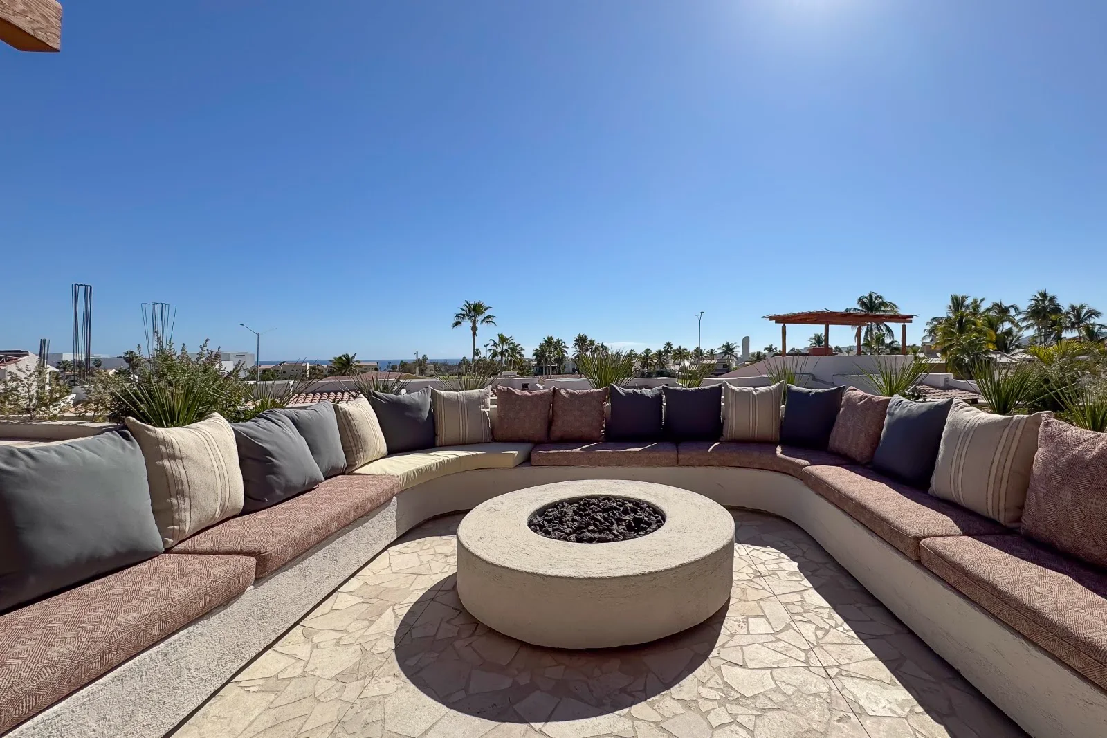 Fire pit lounge at Casa Nima